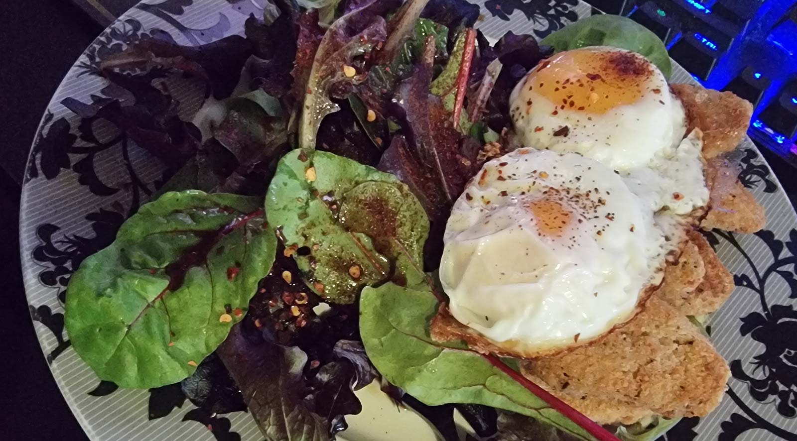 fried egg salad